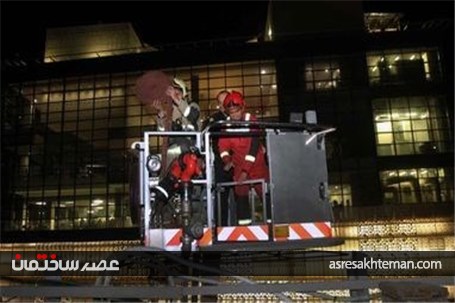 مانور اطفاء حریق در بازار علاء‌الدین +عکس
