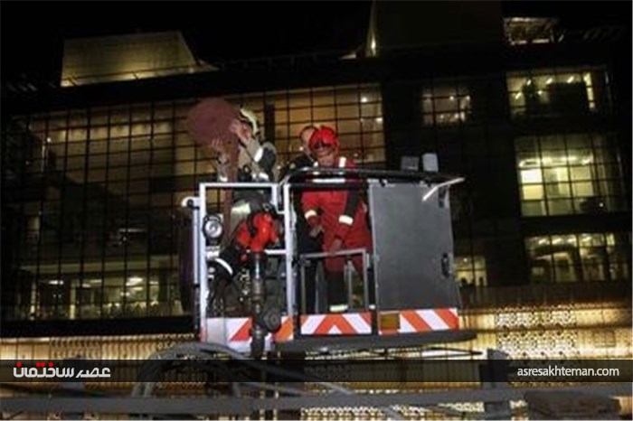 مانور اطفاء حریق در بازار علاء‌الدین +عکس