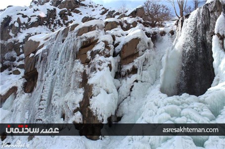 لذت سپری کردن تعطیلات در کنار آبشار گنج‌نامه را از دست ندهید+تصاویر