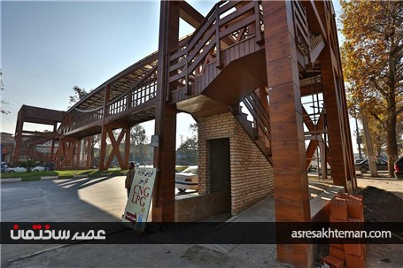 پل عابر پیاده گرگان با نمای HPL