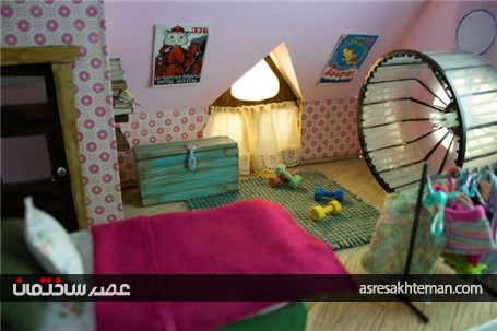 ساخت یک خانه ی مینیاتوری بسیار زیبا برای همسترها که حدود 3 ماه زمان برده است