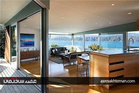 خانه ای متمایز با نمایی ویژه از بندرگاه در نیوزلند