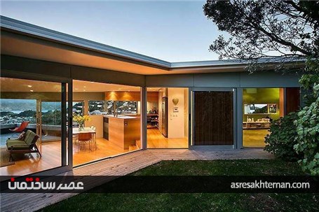 خانه ای متمایز با نمایی ویژه از بندرگاه در نیوزلند