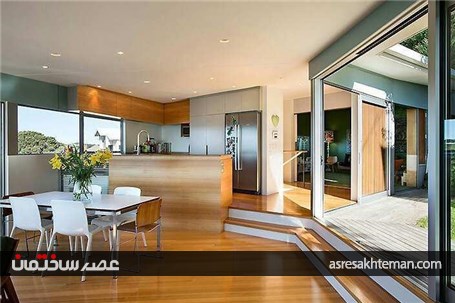 خانه ای متمایز با نمایی ویژه از بندرگاه در نیوزلند