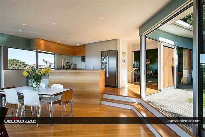 خانه ای متمایز با نمایی ویژه از بندرگاه در نیوزلند