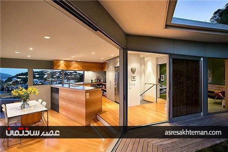 خانه ای متمایز با نمایی ویژه از بندرگاه در نیوزلند
