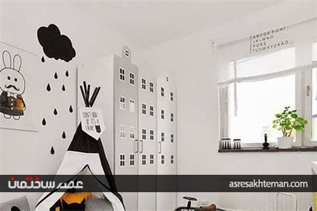 دکوراسیون سفید اتاق کودک