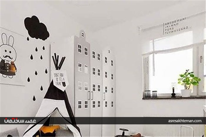 دکوراسیون سفید اتاق کودک