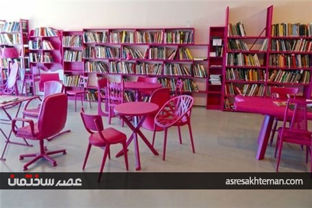 طراحی داخلی کتابخانه عمومی با استفاده از مبلمان های قدیمی