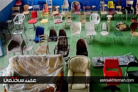 طراحی داخلی کتابخانه عمومی با استفاده از مبلمان های قدیمی