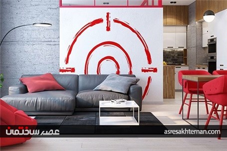 استفاده از رنگ قرمز در طراحی داخلی مسکونی