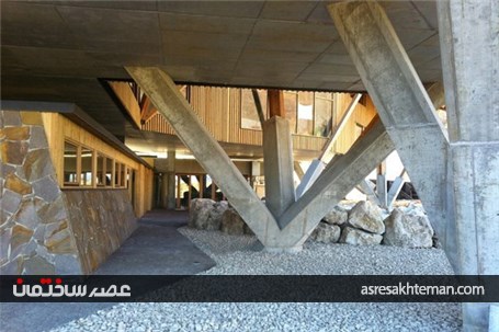 معماری هتلی که برف بازی می کند