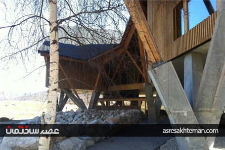 معماری هتلی که برف بازی می کند