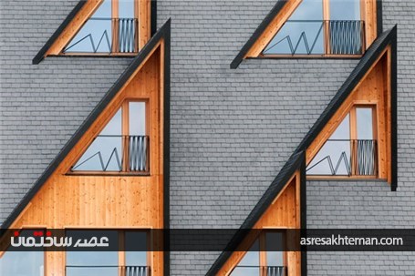 معماری هتلی که برف بازی می کند