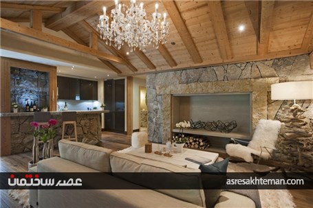 طراحی ویلای کوهستانی به سبک ارگانیک