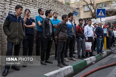 گزارش تصویری از آتش سوزی در خیابان ابوریحان تهران
