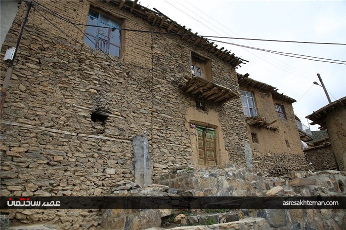 هنرنمایی سنگ و چوب در معماری روستاهای بخش سیروان کردستان+عکس