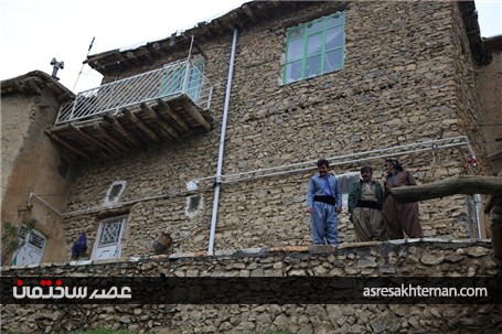 هنرنمایی سنگ و چوب در معماری روستاهای بخش سیروان کردستان+عکس