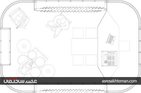 طراحی ایستگاه موقت رادیویی با ایده ای خلاقانه در مرکز فرهنگی گابریلا میسترال