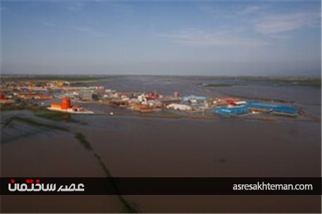تصاویر هوایی از مناطق سیل زده و آبگرفتگی استان گلستان