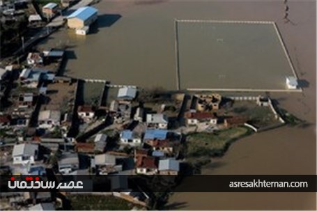 تصاویر هوایی از مناطق سیل زده و آبگرفتگی استان گلستان