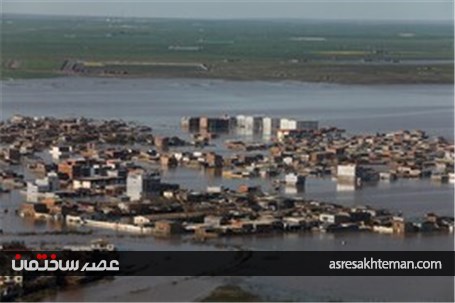 تصاویر هوایی از مناطق سیل زده و آبگرفتگی استان گلستان