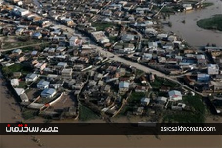 تصاویر هوایی از مناطق سیل زده و آبگرفتگی استان گلستان