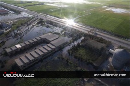 تصاویر هوایی از مناطق سیل زده و آبگرفتگی استان گلستان