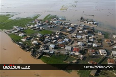 تصاویر هوایی از مناطق سیل زده و آبگرفتگی استان گلستان
