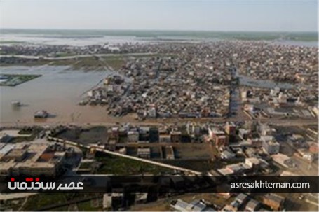 تصاویر هوایی از مناطق سیل زده و آبگرفتگی استان گلستان