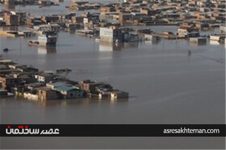 تصاویر هوایی از مناطق سیل زده و آبگرفتگی استان گلستان