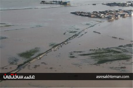 تصاویر هوایی از مناطق سیل زده و آبگرفتگی استان گلستان