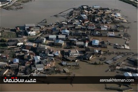 تصاویر هوایی از مناطق سیل زده و آبگرفتگی استان گلستان