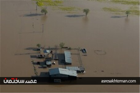 تصاویر هوایی از مناطق سیل زده و آبگرفتگی استان گلستان