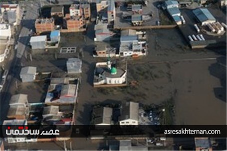 تصاویر هوایی از مناطق سیل زده و آبگرفتگی استان گلستان