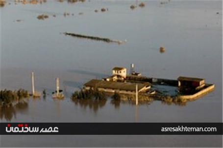تصاویر هوایی از مناطق سیل زده و آبگرفتگی استان گلستان