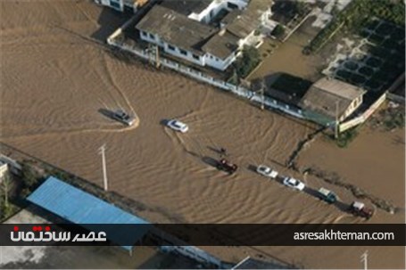 تصاویر هوایی از مناطق سیل زده و آبگرفتگی استان گلستان