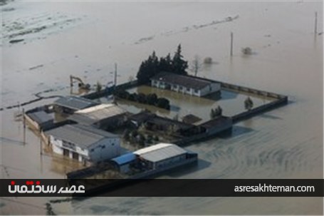 تصاویر هوایی از مناطق سیل زده و آبگرفتگی استان گلستان
