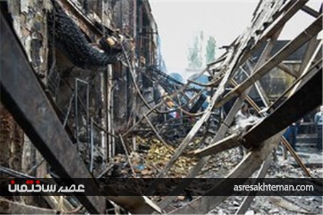 بازار تبریز بعد از آتش‌سوزی شب گذشته