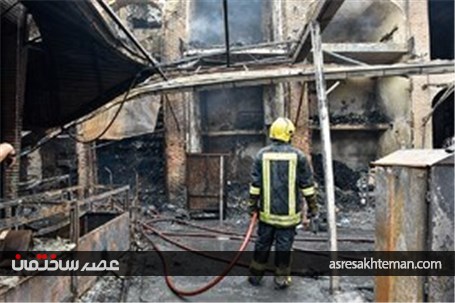 بازار تبریز بعد از آتش‌سوزی شب گذشته